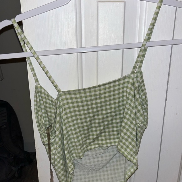Checkered green tank top Pacsun - Picture 2 of 3